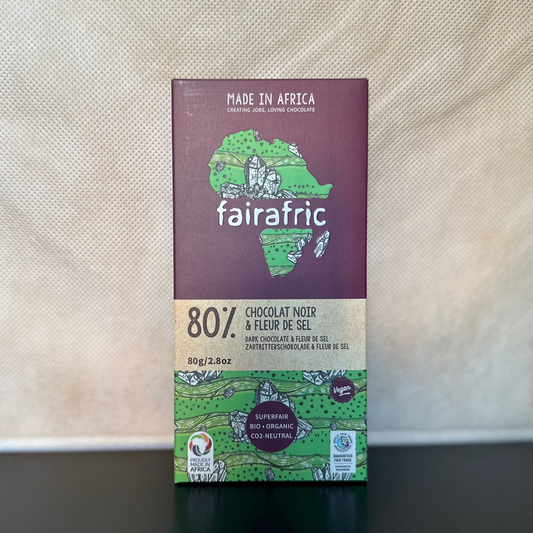 Chocolat noir 80% & Fleur de sel - Bio & Vegan - Ghana